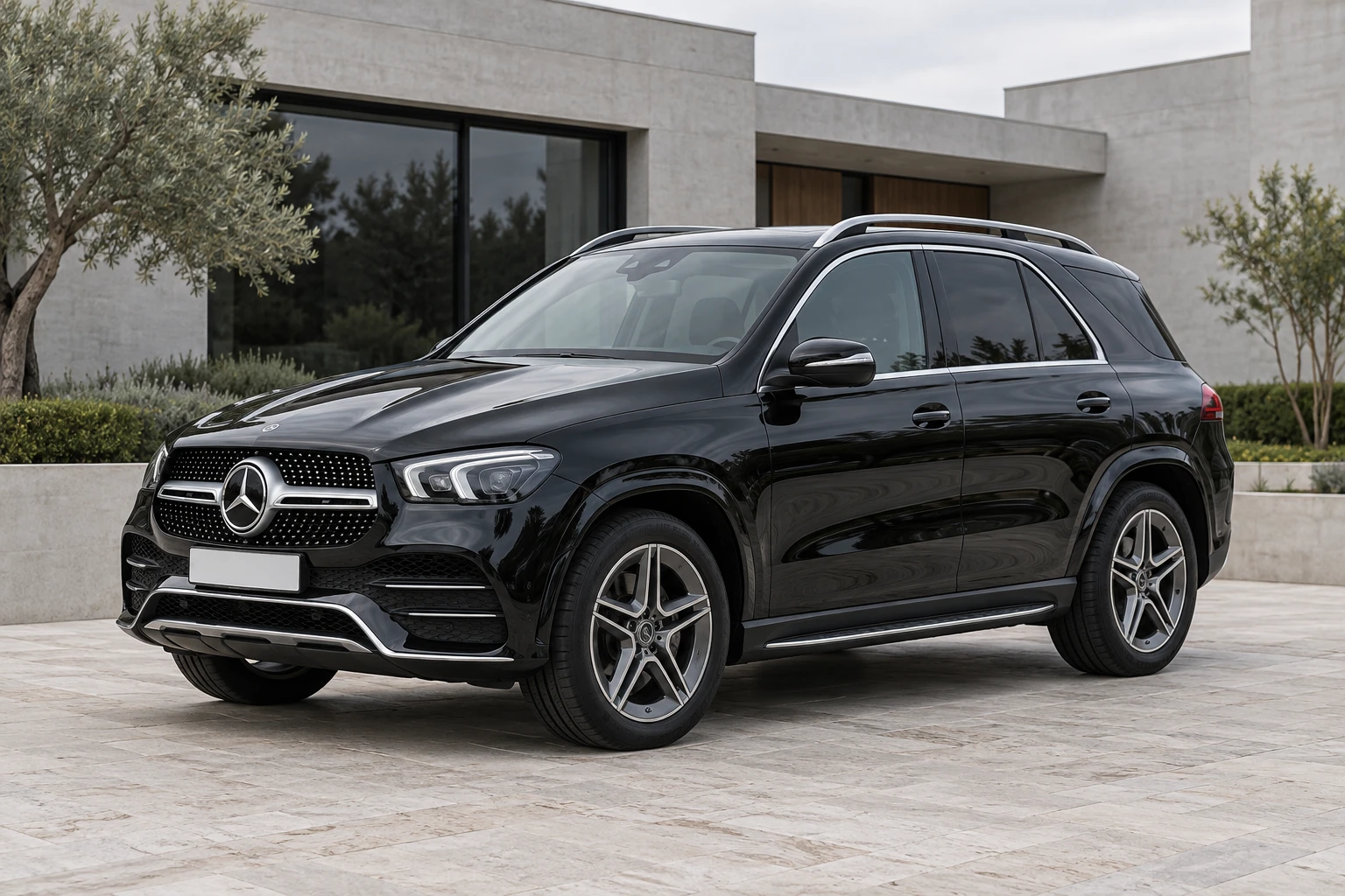 Иллюстрация чёрного Mercedes-Benz GLE W167